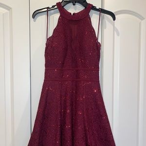 Short Maroon Formal Dress